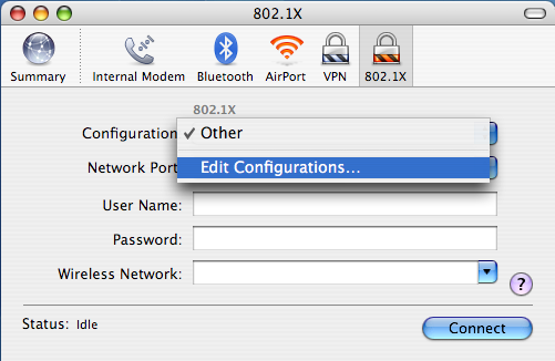 what manages wireless network connections on mac os